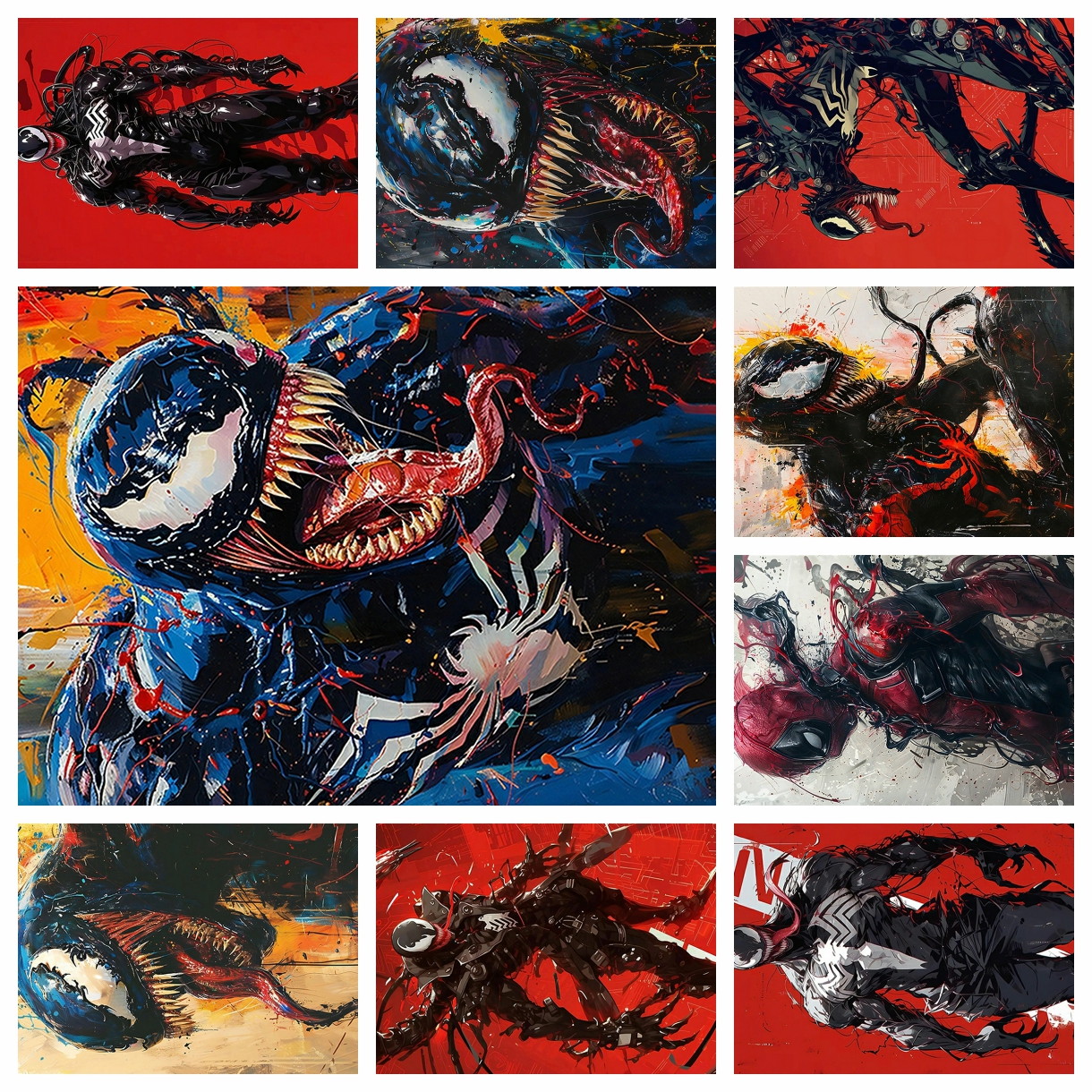 Embroidery X Stitch - Anime Marvel venom spider-man Diamond Painting