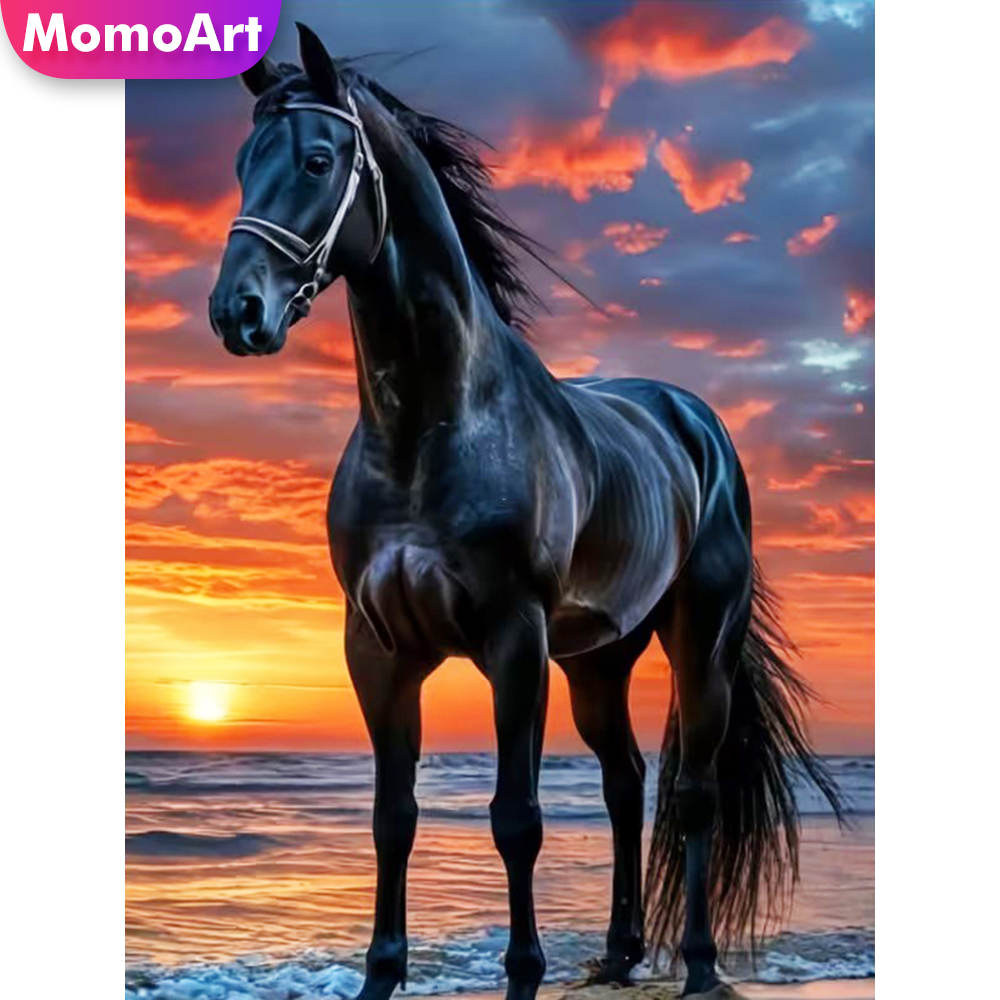 Embroidery Horse - Momoart Diamond Painting Horse Animal DIY