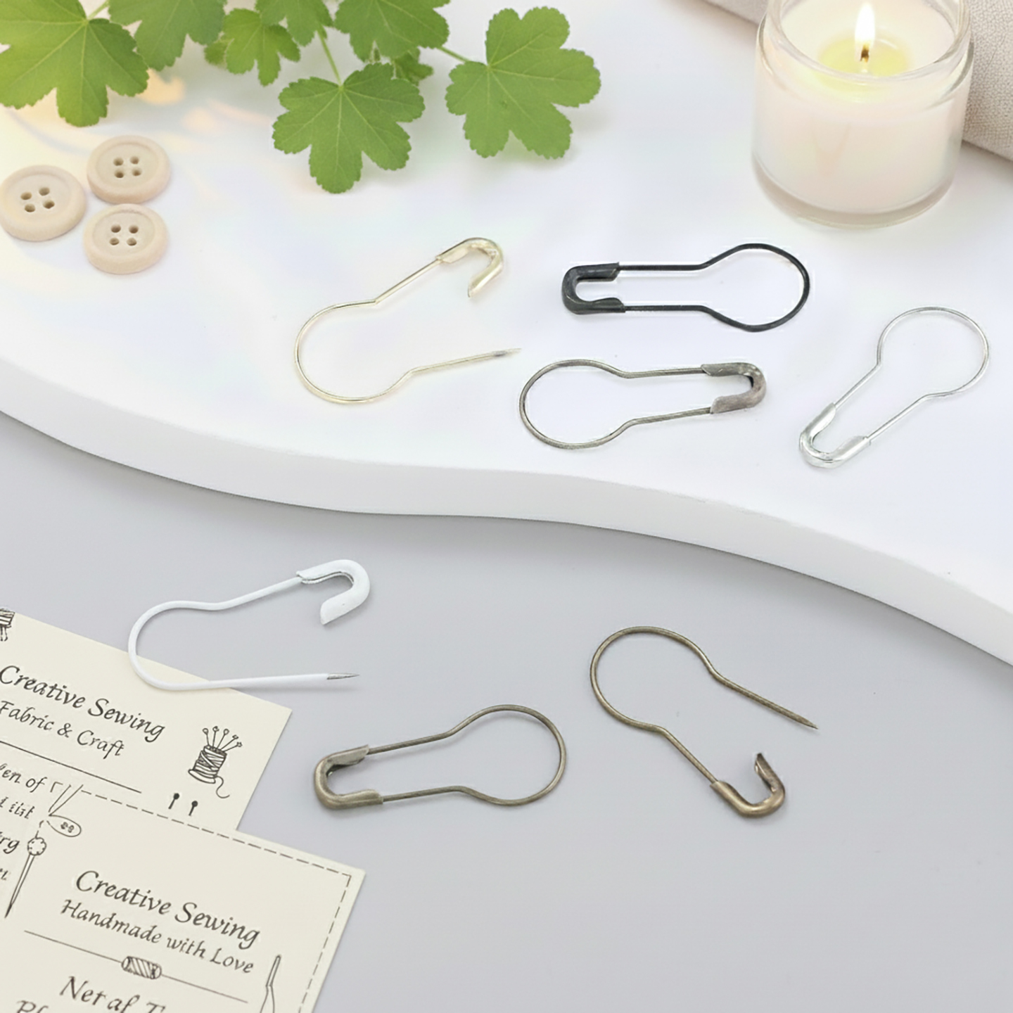 Embroidery Simple - 100Pcs/Lot Metal Gourd Safety Pins Clothing