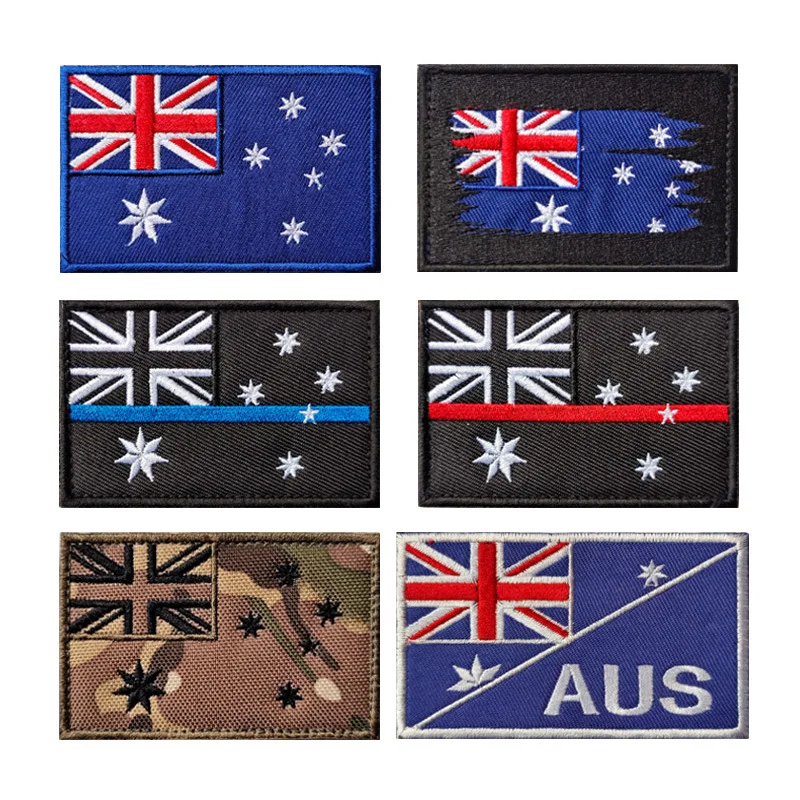 Embroidery In Australia - Australia Flag IR Reflective Patches Appliqued
