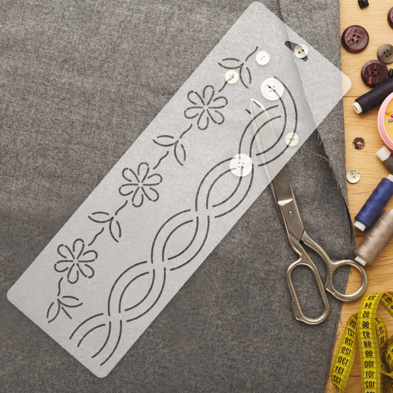 Embroidery Quilting - 2Pcs Quilting Templates Set Transparent Plastic