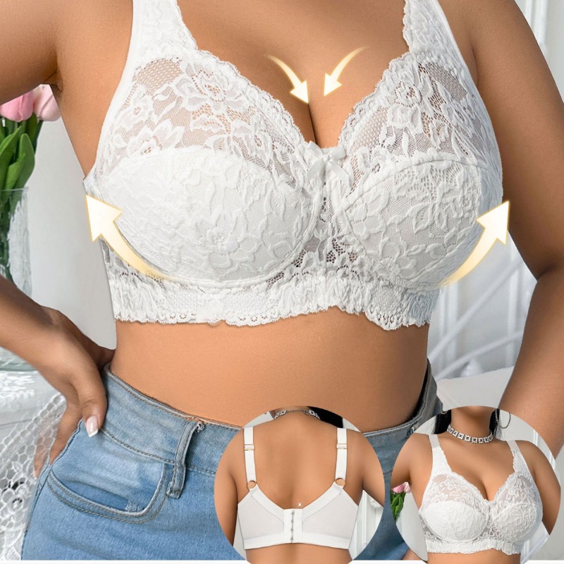 Embroidery Lace - Sexy Plus Size Bra 110F Push