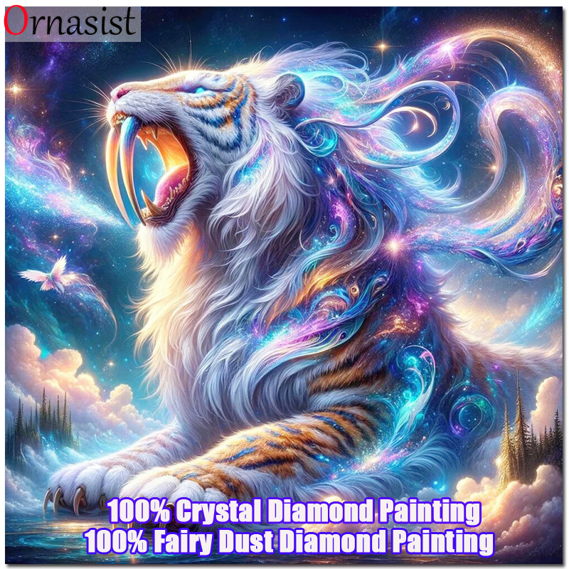 Embroidery X Stitch - Full Crystal Diamond Painting Tiger Cross