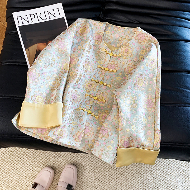 Embroidery Cardigan - New Chinese Style Lady Small round