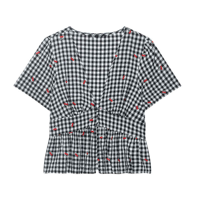 Embroidery On Shirt - Women's Plaid Embroidered Top 2026 New