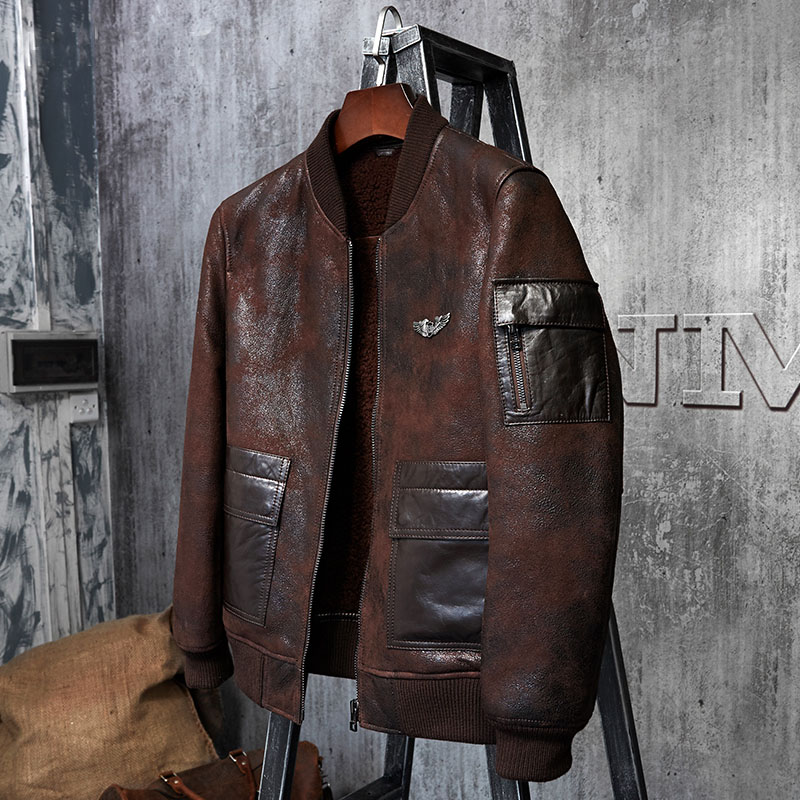 Denny&Dora Men's Shearling Coa - Embroidery In Australia avis et prix