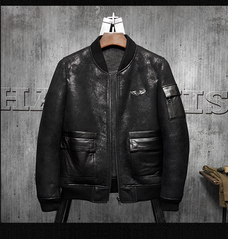 Denny&Dora Men's Shearling Coa - Embroidery In Australia avis et prix
