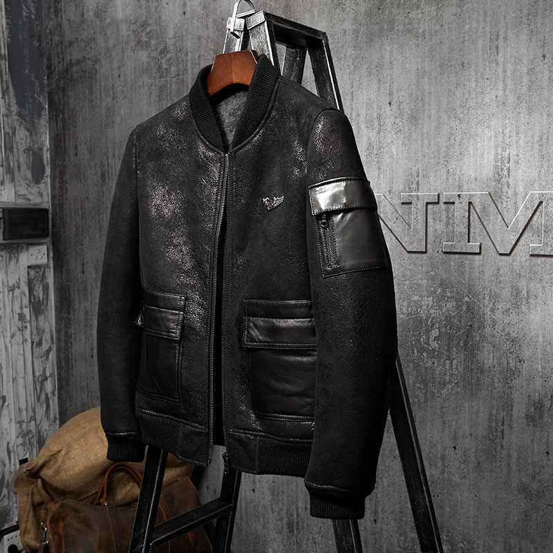 Denny&Dora Men's Shearling Coa - Embroidery In Australia avis et prix