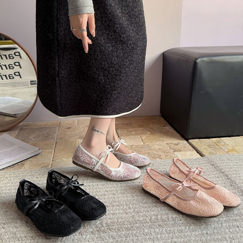Women's Gentle Ballet Flat Sho - Embroidery Lace avis et prix
