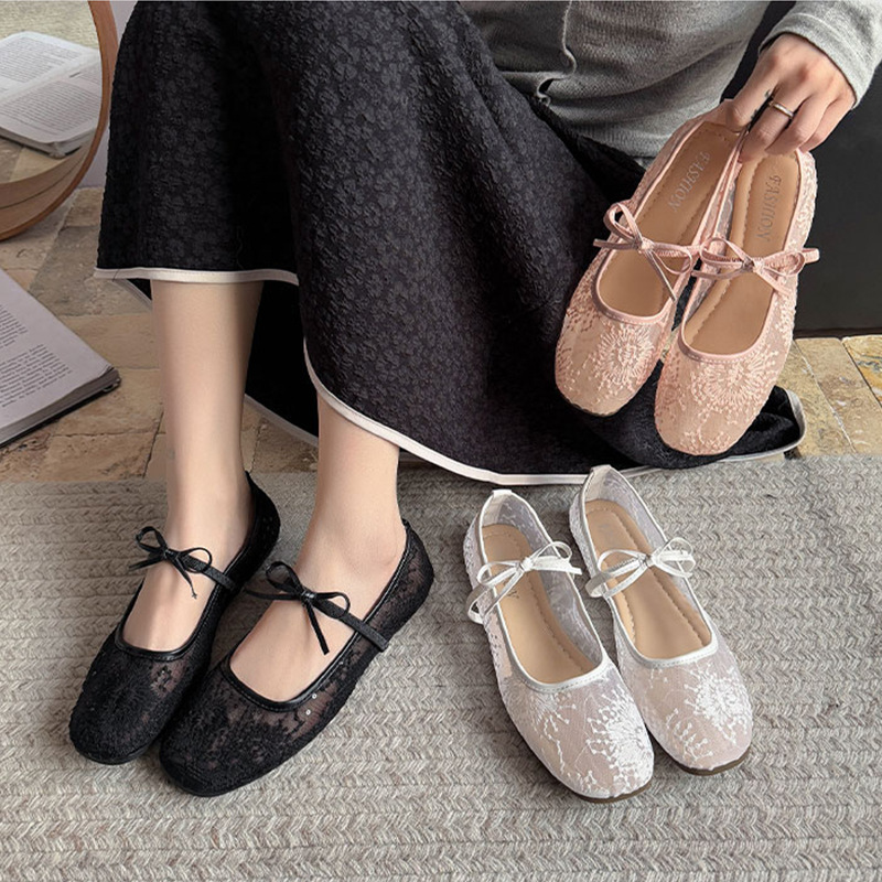 Women's Gentle Ballet Flat Sho - Embroidery Lace avis et prix