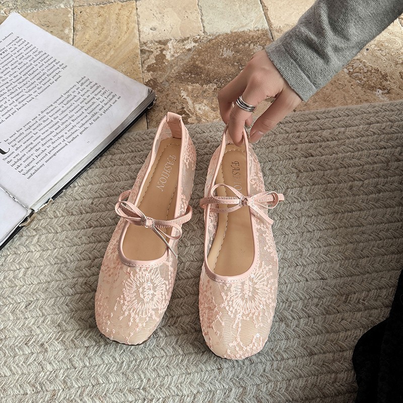 Women's Gentle Ballet Flat Sho - Embroidery Lace avis et prix