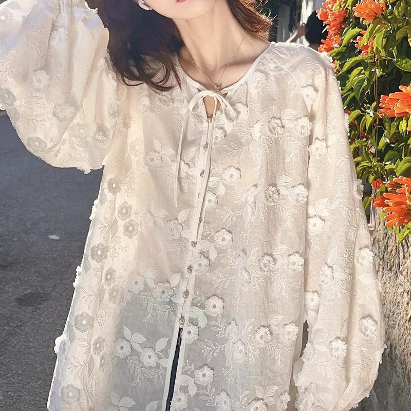 Women 3D Floral Embroidery Tie - Embroidery Lace avis et prix