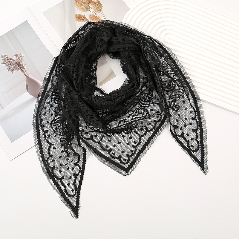 Women Lace Triangle Scarf for  - Embroidery Veil avis et prix