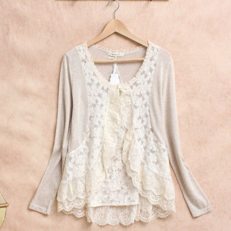 Spring Mori Girl Sweet Shirt W - Embroidery Cardigan avis et prix