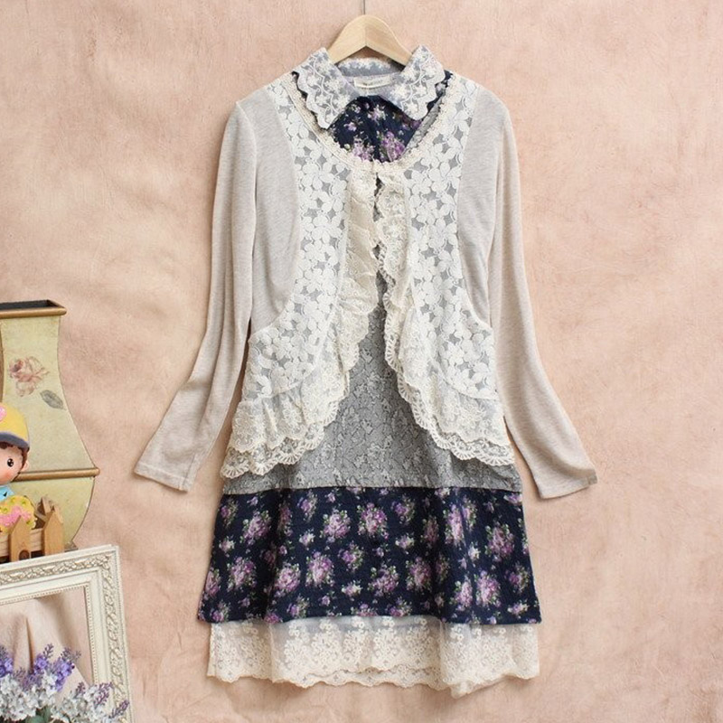 Spring Mori Girl Sweet Shirt W - Embroidery Cardigan avis et prix