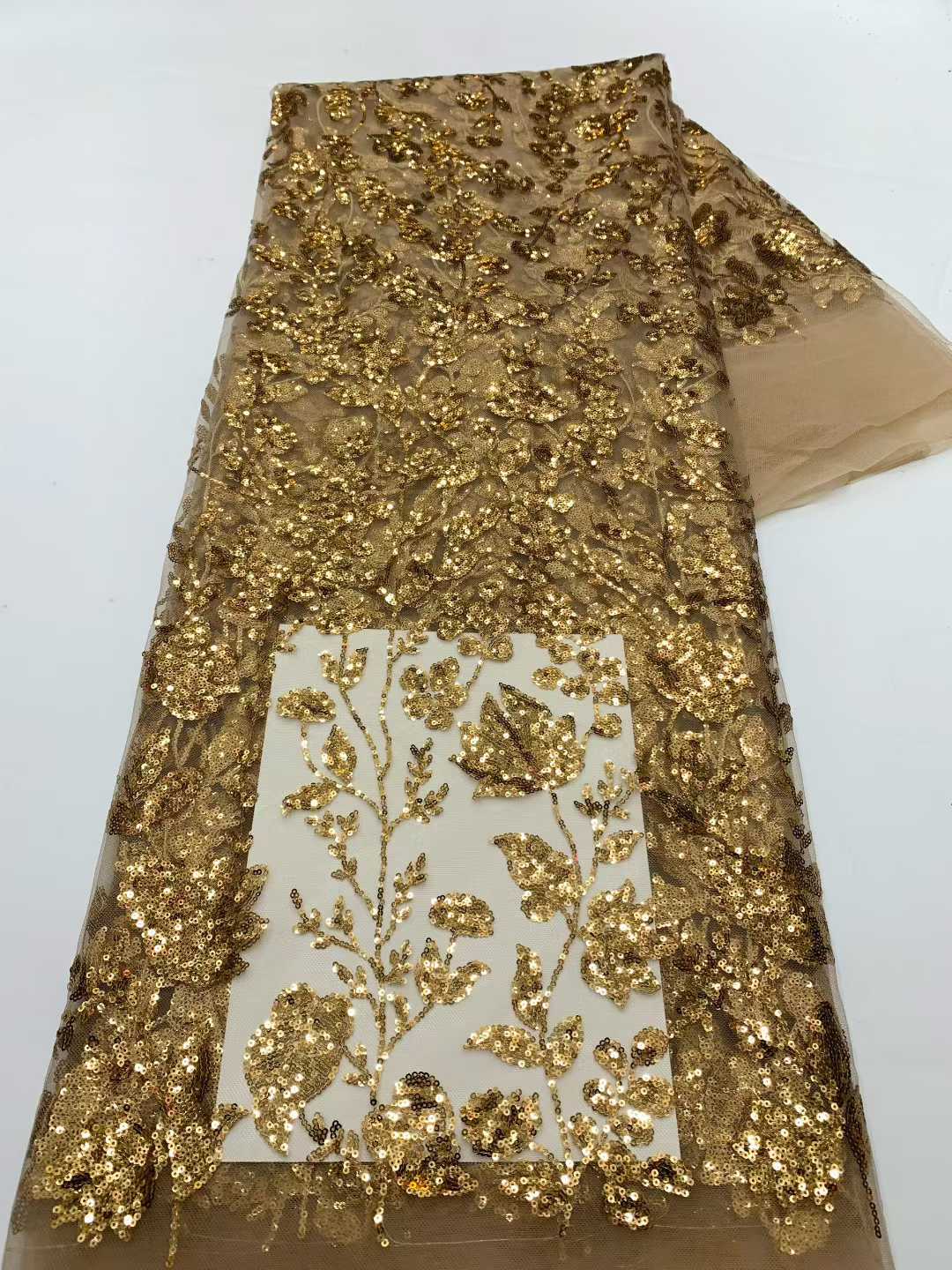 African Lace Fabric With Sequi - Embroidery Net Fabric avis et prix