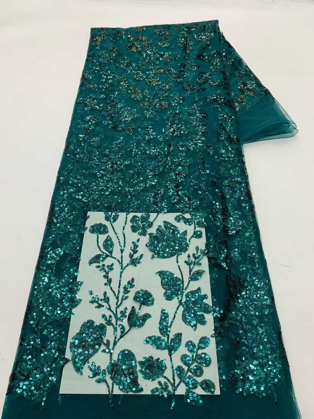 African Lace Fabric With Sequi - Embroidery Net Fabric avis et prix