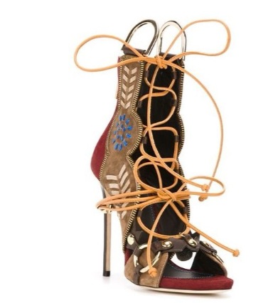 Thin High Heel Peep Toe Design - Embroidery Lace avis et prix