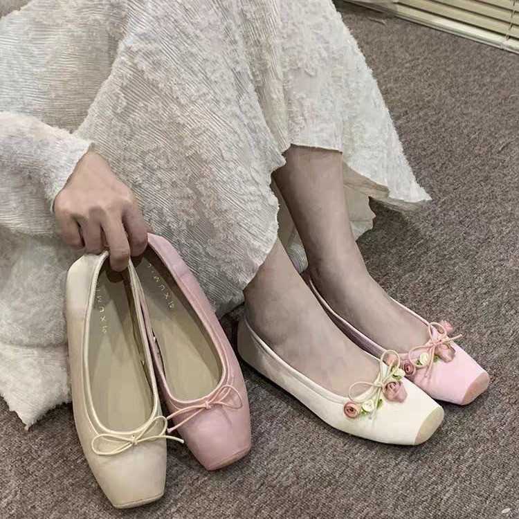 Women Flats Bow Marie Janes Sh - Embroidery Lace avis et prix