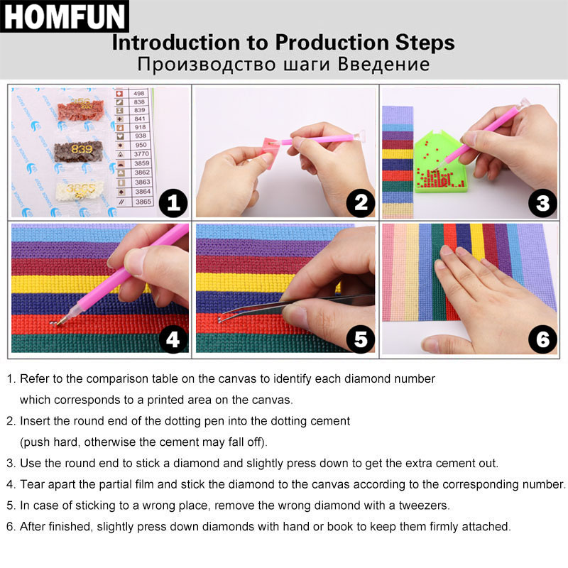 HOMFUN 5D DIY Diamond Painting - Embroidery Yellow Flower avis et prix