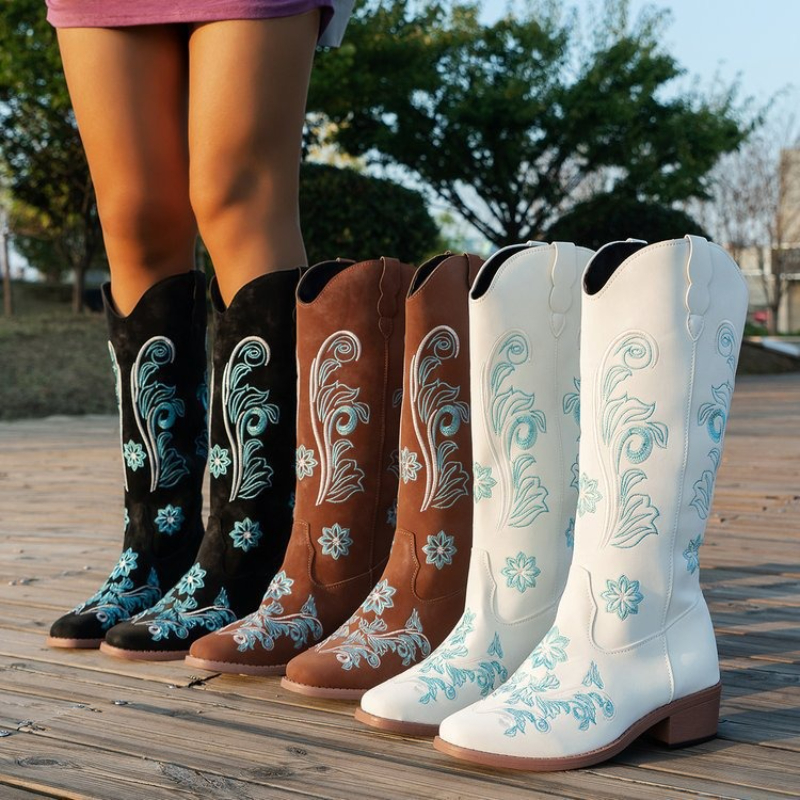 Retro Women Boot Fashion Women - Embroidery Youtube avis et prix