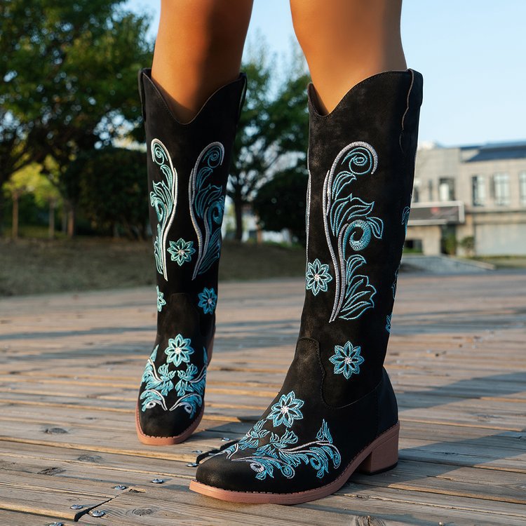 Retro Women Boot Fashion Women - Embroidery Youtube avis et prix