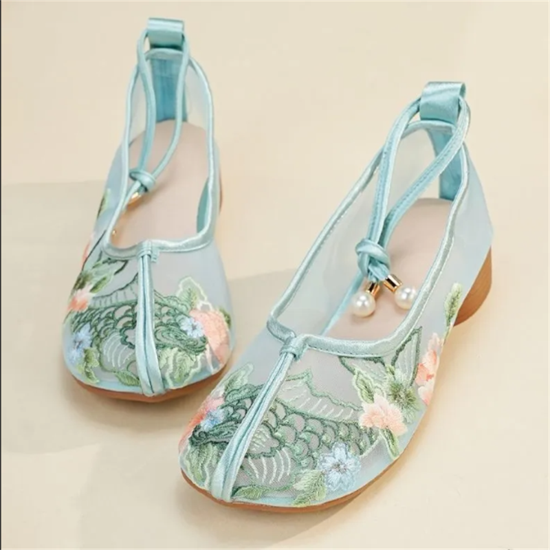Popular Sandals Mesh Shoes Emb - Embroidery Lace avis et prix