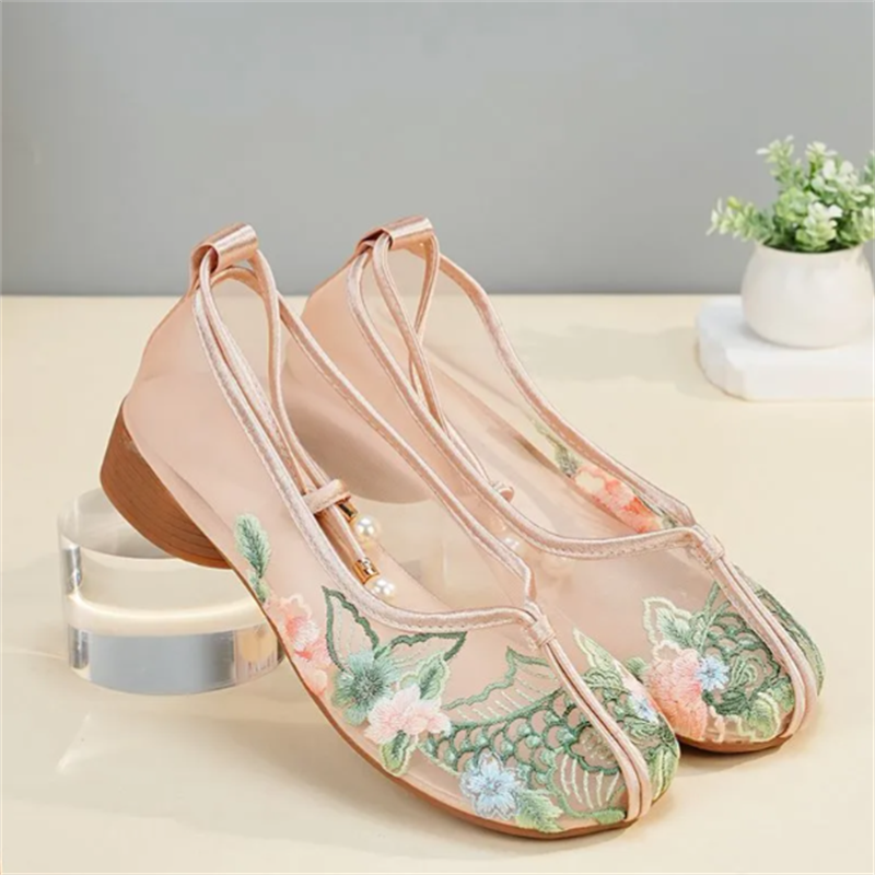 Popular Sandals Mesh Shoes Emb - Embroidery Lace avis et prix