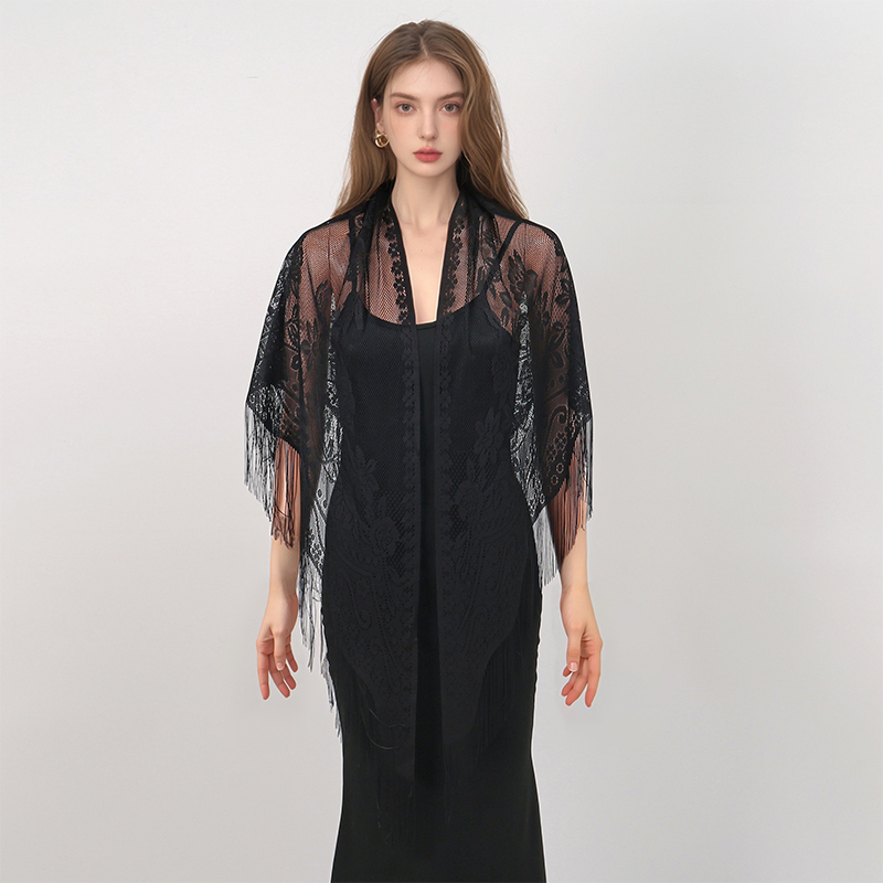 New Embroidery Lace Scarf Shaw - Embroidery Veil avis et prix
