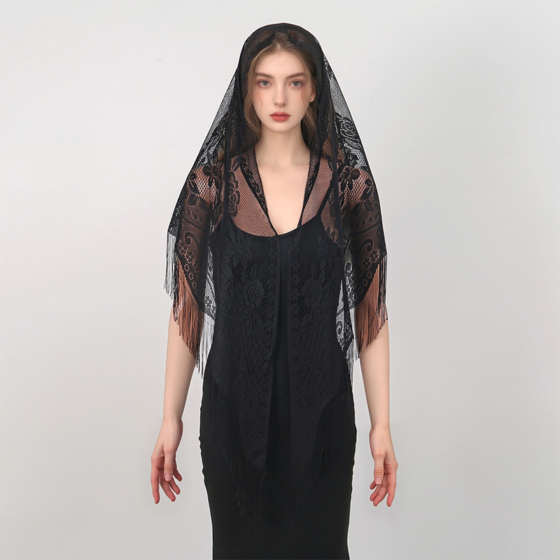 New Embroidery Lace Scarf Shaw - Embroidery Veil avis et prix