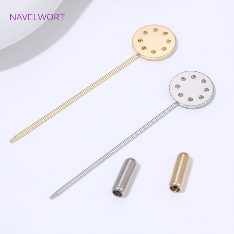 14K Gold Plated Long Brooch Sa - Embroidery Simple avis et prix