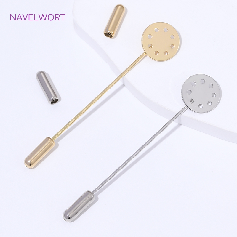14K Gold Plated Long Brooch Sa - Embroidery Simple avis et prix