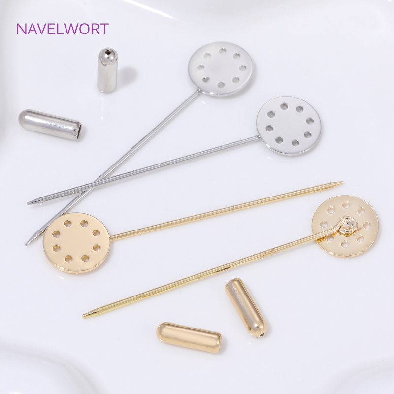 14K Gold Plated Long Brooch Sa - Embroidery Simple avis et prix