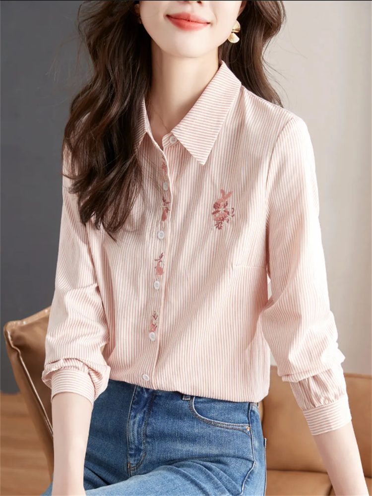 Spring Women Blouses Embroider - Embroidery Cardigan avis et prix