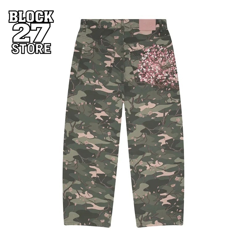 Mens Jeans Y2K Sakura Embroide - Embroidery Jeans Sakura avis et prix