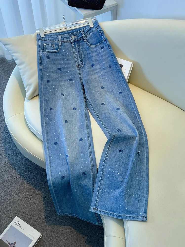 Rose Embroidered Hot Diamond J - Embroidery Jeans Sakura avis et prix