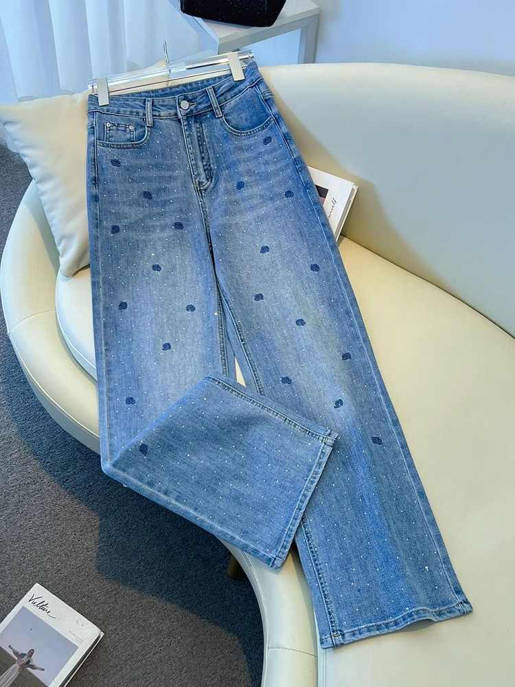 Rose Embroidered Hot Diamond J - Embroidery Jeans Sakura avis et prix