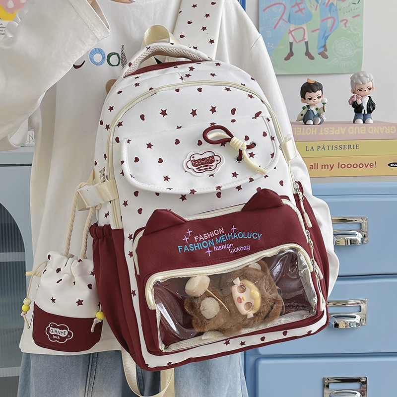 New Cute Transparent Anime Bac - Embroidery Texture avis et prix