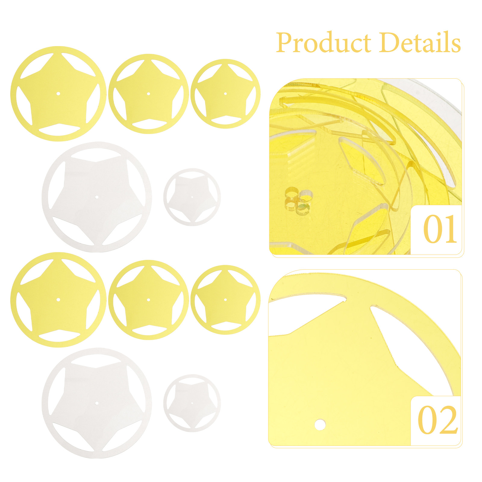 5Pcs Quilting Template Profess - Embroidery Quilting avis et prix
