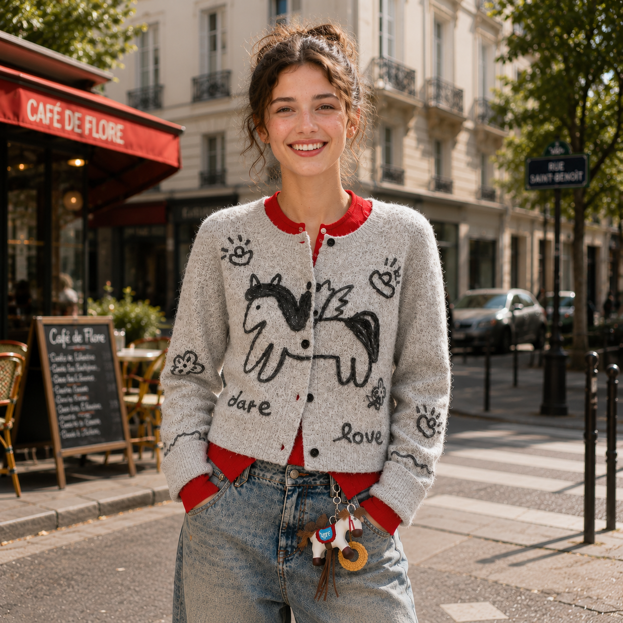 Stylish and versatile, this un - Embroidery Horse avis et prix