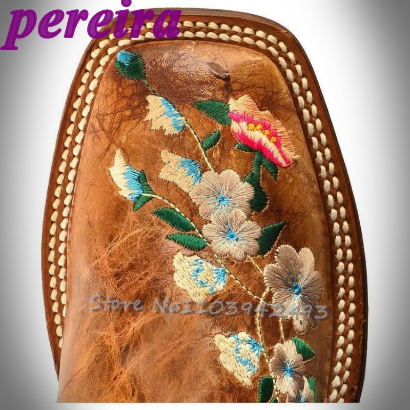 Embroidered Flower Boots Rose  - Embroidery Rose avis et prix