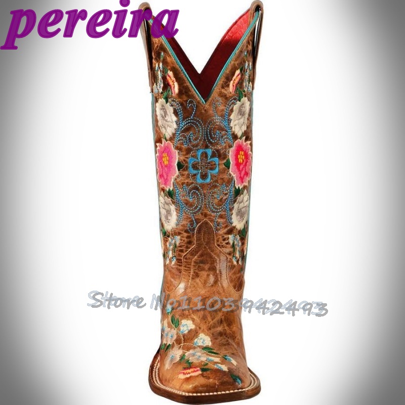 Embroidered Flower Boots Rose  - Embroidery Rose avis et prix