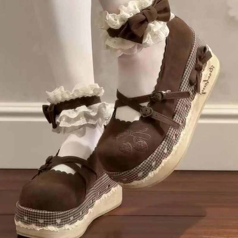 Lolita High Heels Height Incre - Embroidery Lace avis et prix
