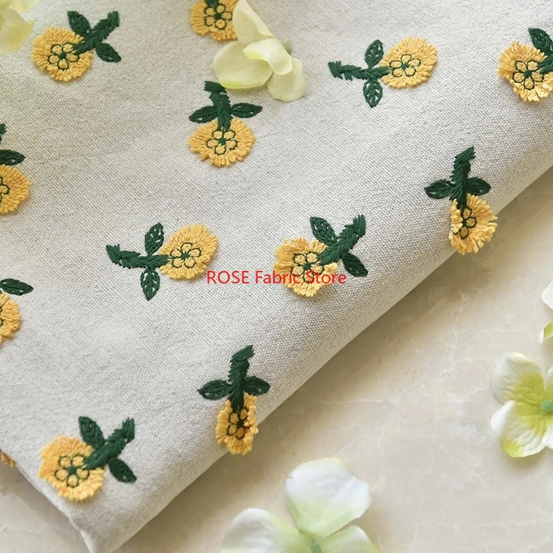 Ins-inspired 3D Small Yellow F - Embroidery Yellow Flower avis et prix