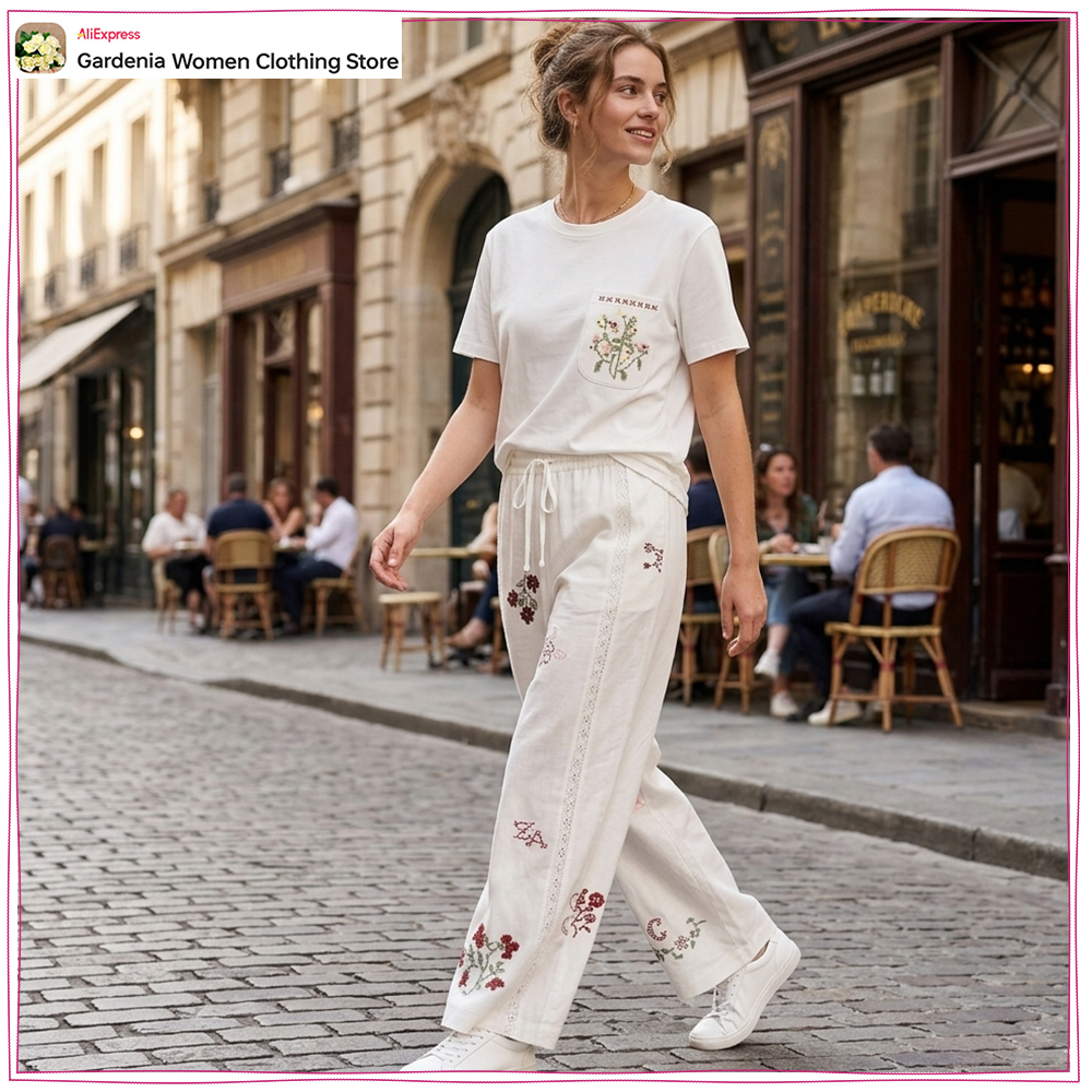 Stylish Embroidered Pant Sets  - Embroidery On Shirt avis et prix