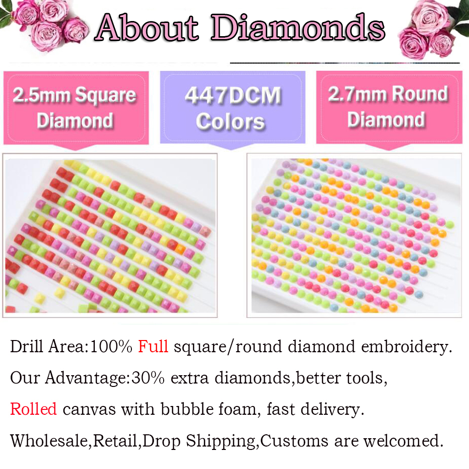 Full Square Round DIY Diamond  - Embroidery Yellow Flower avis et prix