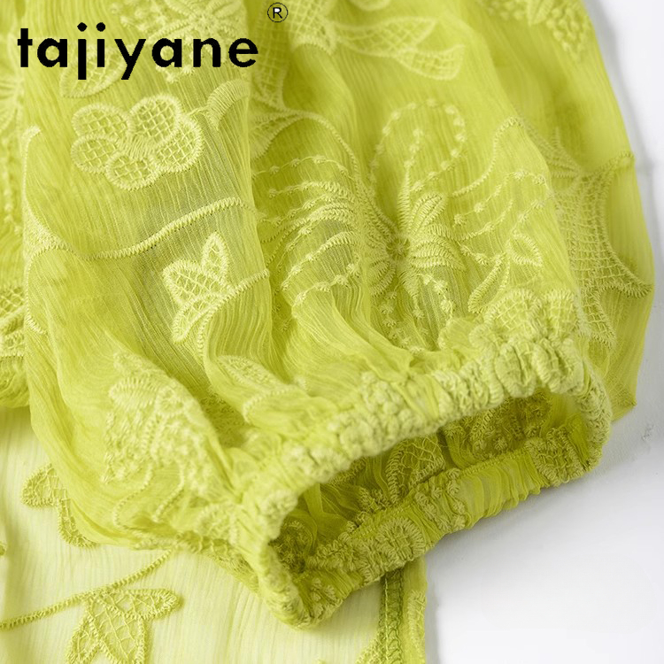 TAJIYANE 100% Mulberry Silk Bl - Embroidery Cardigan avis et prix
