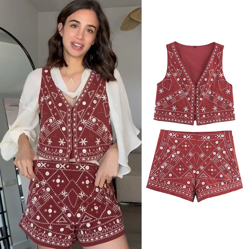 Y2k Set New Two Piece Women's  - Embroidery Uniforms avis et prix