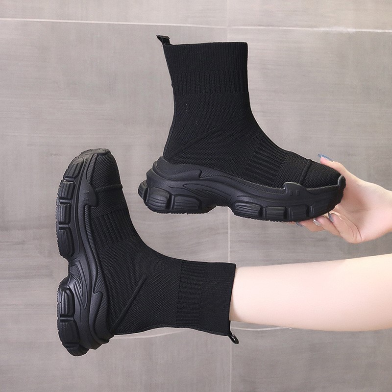 Sock boots women's summer new  - Embroidery Lace avis et prix