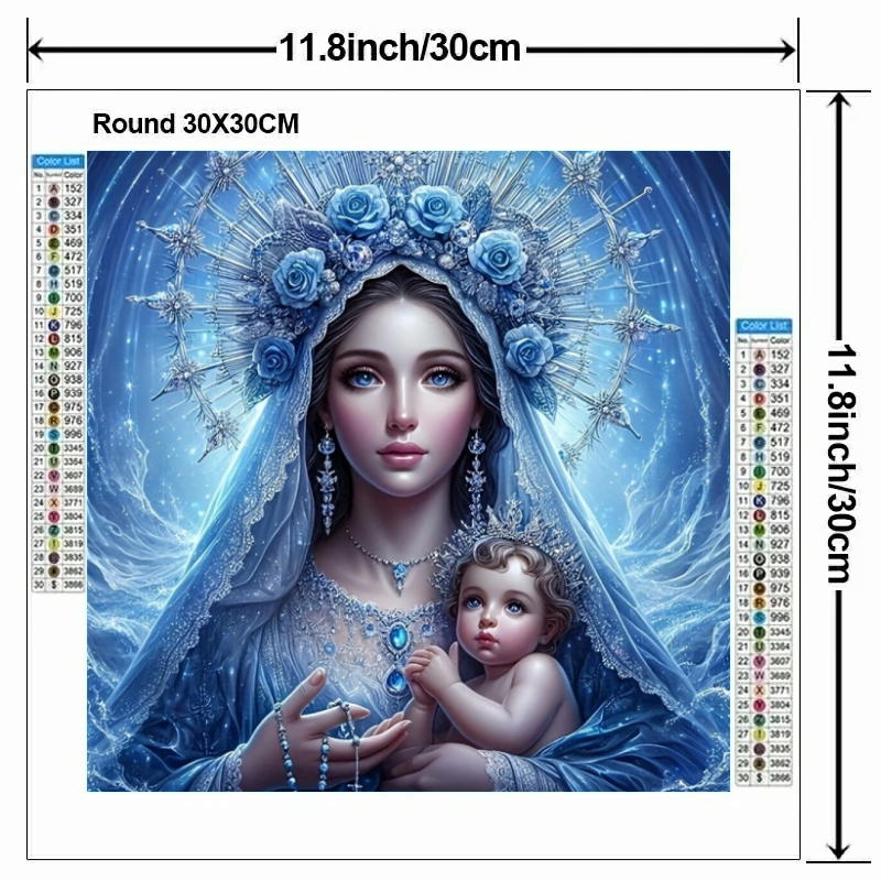 1pc frameless  Mother of Jesus - Embroidery Translate avis et prix
